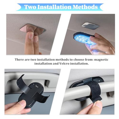Zpana Car Interior Ceiling Roof Light, USB Rechargeable LED Magnetic Vehicle Inside Dome Lamp Map Reading Light, Portable Wireless Automotive Ceiling Light, Universal for RV SUV Sedan