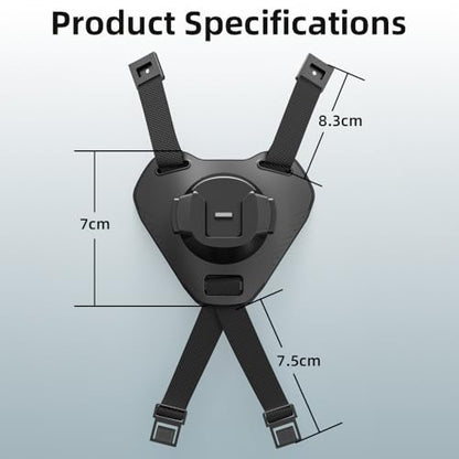 Slide-in Motorcycle Helmet Chin Strap Mount, Quick-Release Motorcycle Helmet Mount Compatible with Go Pro13/12/11/10/9, DJI Action 6/5 Pro/4, DJI Nano, Insta360 ONE R,AKASO/Campark/YI and More - style: Slide-in Motorcycle Helmet Chin Strap Mount