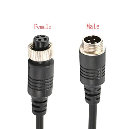 Backup Camera Extension Cable, Car Video 4Pin Aviation Extension Cable, for CCTV Rearview Camera Car Truck Trailer Camper Bus Motorhome Vehicle Backup Monitor Waterproof Shockproof System 6.6FT/2M - size: 6.6FT/2M