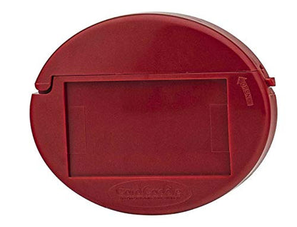 Vehicle Business Card Bin with Lid Holds 3.5" x 2" Contact Information Cards Stick On Advertising Box Red Plastic On The Go Caddy by Marketing Holders - color: Red