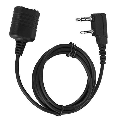 Maxmartt 2 Pin K-Head Microphone Extension Cable Walkie Talkie Microphone Headset Extension Core Hand Mic Cable for Kenwood Baofeng, Walkie-Talkie Radio, 2-Pin Type K Speaker Microphone