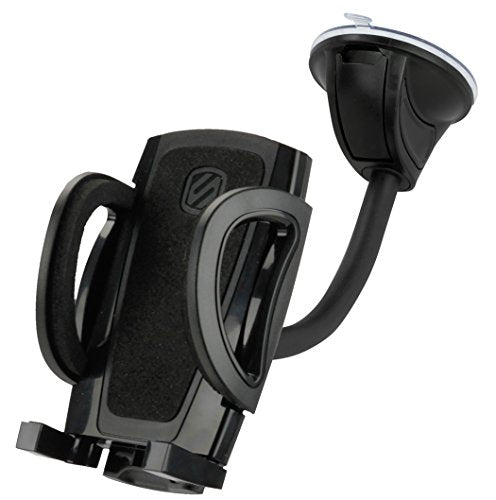 Scosche IHW10 4-in-1 Car Phone Holder Windshield, Dashboard, Vent, Cup Mount with Suction Cup | Dash, Vent or Windshield Mount | Stick Grip Suction Cup Base | Non-Magnetic | Black - style: Window / Dash / Cup / Vent