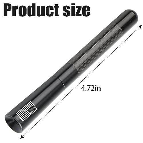 BESULEN 4.7 Inch Car Short Antenna, American Flag Design, Black - color: Black, size: 4.7 Inch