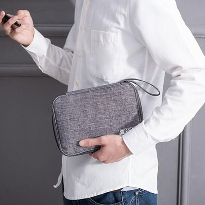 Organizer Case Small Electronic Devices USB Charger Accessories Mouse Phone Cable SD Power Bank Earphone - color: Medium-Black Medium-Organizer Bag
