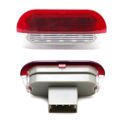 iJDMTOY Red/Clear Lens Full LED Side Door Courtesy Lamps Compatible With Volkswagen Golf R32 VR6 Jetta MK3 MK4 Beetle, By 18-SMD Red LED Lights & CAN-bus Error Free