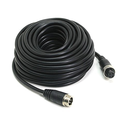 15m 50FT 4Pin Video Extension Cable Wire for Car Bus Truck Reversing Rear View Camera Motorhome Vehicle Backup Monitor CCTV System Waterproof