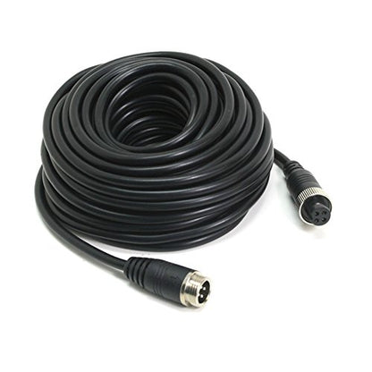 15m 50FT 4Pin Video Extension Cable Wire for Car Bus Truck Reversing Rear View Camera Motorhome Vehicle Backup Monitor CCTV System Waterproof