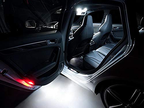 iJDMTOY Xenon White LED Compartment Glove Box or Footwell Lights Compatible with Volkswagen Jetta GTI Altas CC Eos, Powered by 3W 18-SMD LED Lights, Replace OEM Incandescent Lamps - style: White