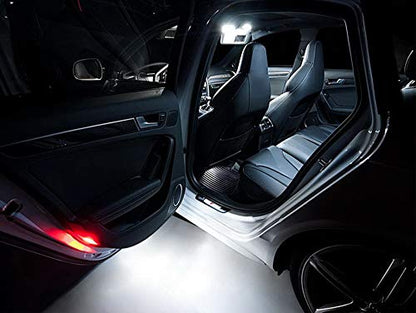 iJDMTOY Xenon White LED Compartment Glove Box or Footwell Lights Compatible with Volkswagen Jetta GTI Altas CC Eos, Powered by 3W 18-SMD LED Lights, Replace OEM Incandescent Lamps - style: White