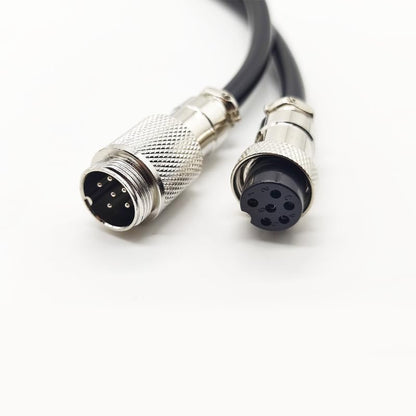 GX16 6 Pin Cable Male to Female Head Aviation Cordset, GX16 6 Pin Panel Mount Circular Metal Aviation Connector Adapter Male to Female（0.5Meter） - size: 1.64ft