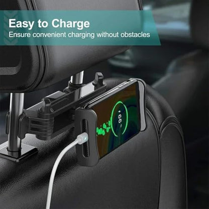 Telescopic Car Rear Pillow Phone Holder Tablet Car Stand Seat Rear Headrest Mounting Bracket for Tablet etc for iPhone Samsung (Black Retractable) - color: Black Retractable