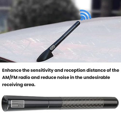 BESULEN 4.7 Inch Car Short Antenna, American Flag Design, Black - color: Black, size: 4.7 Inch