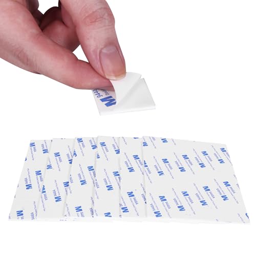 100 Pack Square Double Sided Foam Mounting Tape, Heavy Duty Super Sticky Self-Adhesive Pads, Waterproof Weatherproof Foam Tape for Automotive, Household, Office Decoration, 26mm x 26mm x 2mm