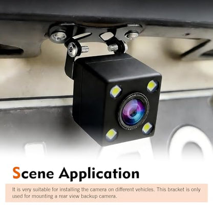 3 PCS Car Rear Camera Mount, Metal Adjustable Backup Camera Bracket, Stable Windshield Dash Cam Camera Replacement Stand for 13mm Screw, Universal for Most Cars (Black)