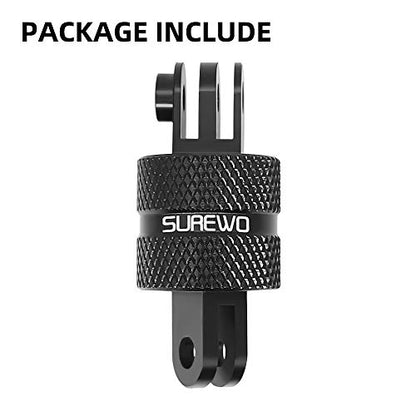 Aluminum 360 Degree Rotation Camera Mount, Metal Bracket Adapter, Aluminum Adapter Camera Mount Compatible with GoPro Hero 13/12/11/10, DJI Action 6/5 Pro/4/3, Sony and Other Action Cameras - color: Two-legged Adapter Mount