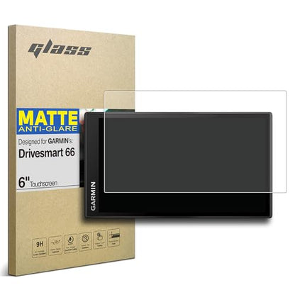 Premium Tempered Glass Screen Protector for Garmin Drivesmart 66 GPS Navigator 6 Inch Touchscreen Anti Glare (Matte) - color: Drivesmart 66 - 6" - Matte