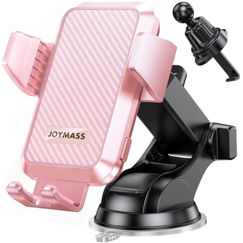 JOYMASS Wireless Car Charger, Phone Holders for Your Car, 15W Auto Clamping Phone Mount Car Accessories for iPhone 16 15 14 13 12 Mini Pro Max 11, Samsung Galaxy S24 Ultra S23 S22+ Note 20, etc-Pink - color: PINK