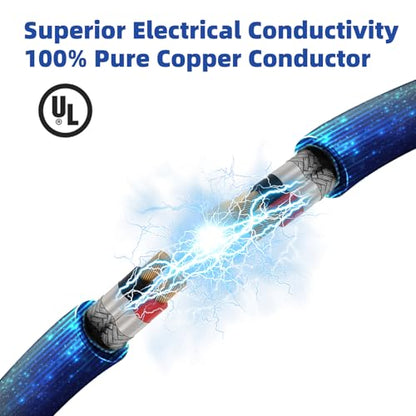 20 Gauge 100% Pure Copper 2 Conductor Flexible Shielded Wire 30FT, UL2464 20AWG 2 Core EMI/RFI Shielding Shielded Cable for Automotive, 3D Printer,CNC VFD Spindle, Stepper Motor, Sound, Speaker - size: 30FT, style: 20/2