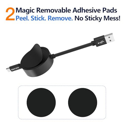 AGVEE 3ft Fixed / 2.3ft Extend Single-End Retractable USB C Cable - size: 3ft Fixed / 2.3ft Extend