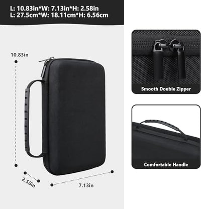 Hard GPS Case for Garmin dēzl OTR1010/ dēzl OTR1000/ RV 1095/ dēzl™ OTR1020/ RV 1090, 10-inch GPS Truck Navigator Storage Case with Mesh Pocketfor Vehicle Power Cable USB Cable, Black