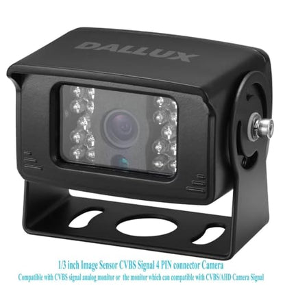 Bus Truck Vehicle Backup Cameras Wide View Angle cab cam Rearview Reverse Waterproof Night Vision 4 PIN Cam for Travel Trailer/Pickup/Van/RV Camper/Motor Home (12V,package not include extension cable) - color: DL003
