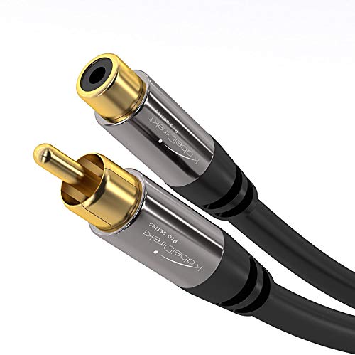 KabelDirekt – RCA Extension Cable – 20ft - size: 20 Feet