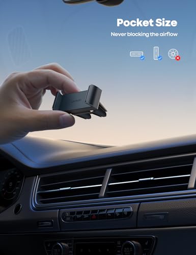 Lamicall Car Vent Phone Mount Two Grips Design Phone Holders for Your Car - color: NEW Upgraded - Gray