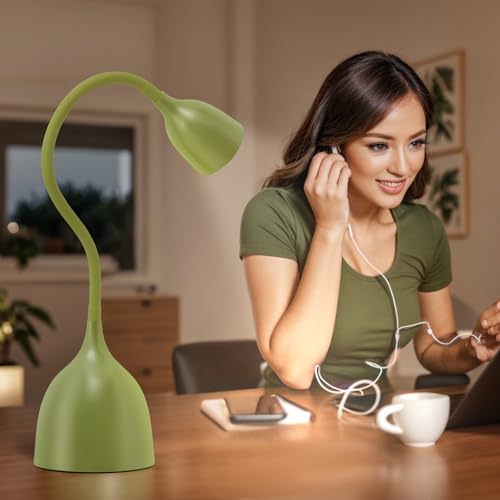 EJIAXIN Desk Lamp for College Dorm Room - LED Reading Light, Green - color: Green