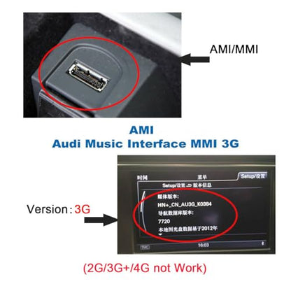 xiwai Media in AMI MDI to Stereo 3.5mm Audio & USB-C Aux Adapter Cable for Car VW Audi 2014 A4 A6 Q5 Q7