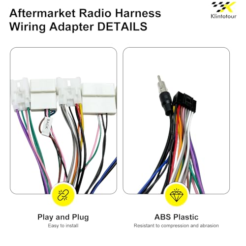 Aftermarket Radio Wiring Adapter Compatible with Toyota 2003-2016, 16Pin Android Car Stereo Harness with Antenna Adapter 20Pin/28Pin SWC Reverse, Fit for Camry Corolla 4Runner RAV4 Tundra - style: with 20Pin/28Pin swc, antenna
