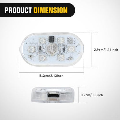 Nilight 2 PCS 7 Colors Wireless Magnetic RGB LED Interior Lights - color: 7 colors wireless-2 PCS