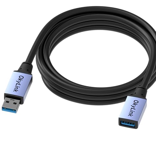 OkyLink USB 3.0/3.2 Gen 1 Extension Cable A to A, Male-Female 5Gbps 6.5ft - color: USB3.0(5Gbps), size: 6.5ft (2m)