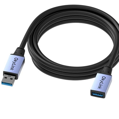 OkyLink USB 3.0/3.2 Gen 1 Extension Cable A to A, Male-Female 5Gbps 6.5ft - color: USB3.0(5Gbps), size: 6.5ft (2m)