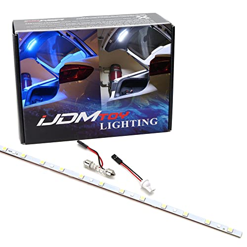 iJDMTOY 12-Inch 18-SMD from Blue to White Color Changing LED Strip Light Compatible with Car Trunk Cargo Area or Interior Ambient Illumination - style: Blue/White