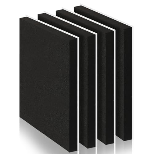 4 Pcs 1" Thick Foam Padding Sheet with Adhesive Backing Closed Cell - color: Black, size: 1 Inch Thick, 16 x 12 Inches