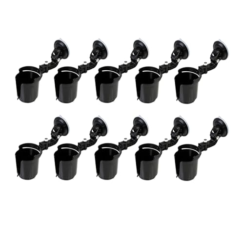 Zone Tech Recessed Folding Cup Drink Holder - Black Premium Quality Recessed Sturdy Black Folding Vehicle Adjustable Drink Cup Holder (10-Pack) - size: 10-Pack