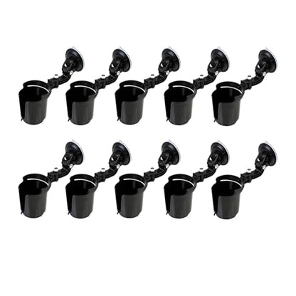 Zone Tech Recessed Folding Cup Drink Holder - Black Premium Quality Recessed Sturdy Black Folding Vehicle Adjustable Drink Cup Holder (10-Pack) - size: 10-Pack