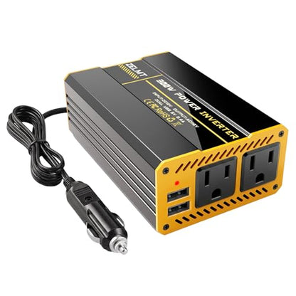 300W Car Power Inverter - DC 12V to 110V AC Car Plug Adapter