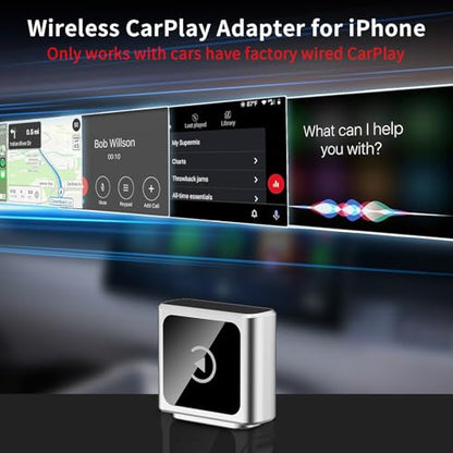 Mini Wireless CarPlay Adapter for iPhone,USB Carplay,2025 Upgrade Convert Wired to Wireless, Plug and Play Easy Setup, Car Play Adapter for Cars with Built-in Wired CarPlay,iOS Only