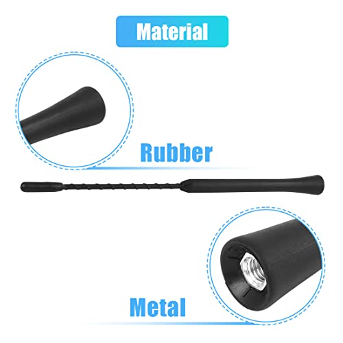 X AUTOHAUX 9" Universal Car Radio AM FM Antenna Aerial Black - size: 9"