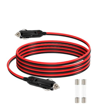 ELFCULB Male to Male Cigarette Lighter Cable 14AWG 5FT - color: 12V Male to Male, size: 5FT