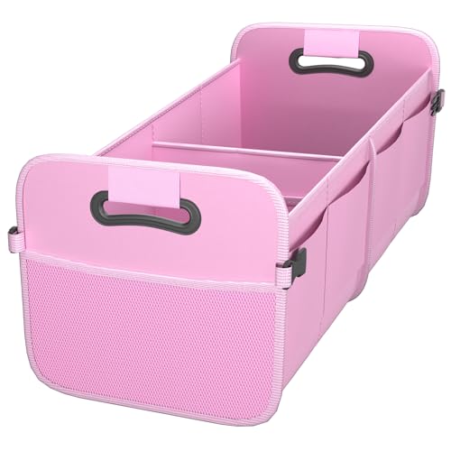 Sposuit Trunk Organizer for Car - 70L Collapsible Sturdy Car Storage, Pink - color: Pink, size: Large