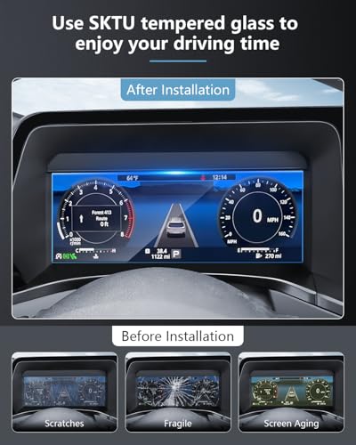 SKTU for Subaru Outback Screen Protector 2026 for 2026+ Subaru Outback (Premium/Limited/Touring/Wilderness/Limited XT/Touring XT) 12.3-Inch Instrument Panel Screen Subaru Outback 2026 Accessories Screen Cover Tempered Glass [9H Hardness, Ultra HD, Anti-Gl