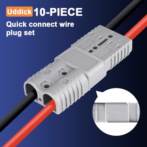 175A Battery Quick Disconnect Connecteur, 600V Wire Harness Connector Plug for Cars, Trailers, Motors, and Electronics Maintenance(10PCS Grey 2AWG) - size: 10PC 2AWG