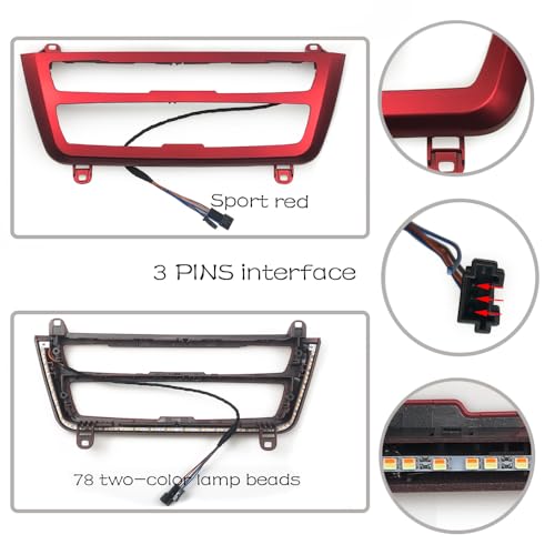 Center Two-color Ambient Light For BMW 3 4 Series 3GT M3 M4 - color: Sport Red