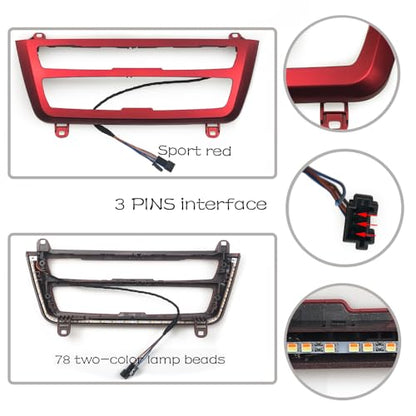 Center Two-color Ambient Light For BMW 3 4 Series 3GT M3 M4 - color: Sport Red