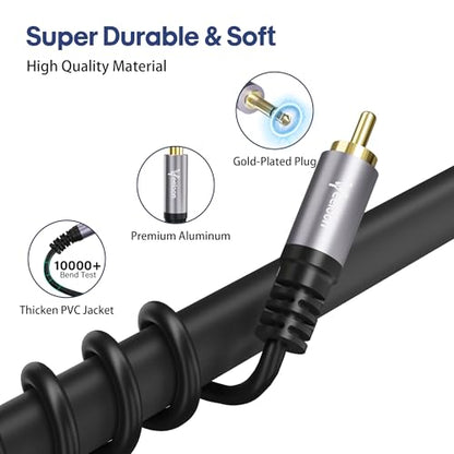 RCA to 3.5mm Mono Aux Audio Adapter Cable 4 FT, 1/8" inch Monaural Male to RCA Male Converter Cord, Gold-Plated Plug for Speakers, Subwoofer,Trigger Cable for Pre-Amp,TV - size: 4FT, style: 1/8 TS to RCA