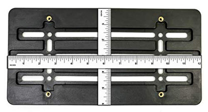 Universal Front License Plate Tag Holder Mounting Mount Relocator Adapter Bumper Bracket for AUTO CAR Truck Van SUV Golf CART NEW (2 Screws 4 Bolts & 4 Built in Nuts - Included !!)