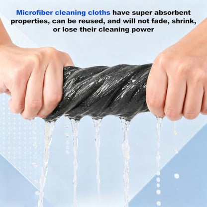 5Pcs Magic Cleaning Cloth,Microfiber Cleaning Cloths Lint Free Reusable Cleaning Rags for Glass,Window,Kitchen,Stainless Steel,Cars & Screens(7.87X11.81in)