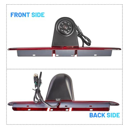 EWAY 3rd Third Brake Light Sprinter Backup Camera for Mercedes Benz Sprinter Volkswagen VW Crafter Vans 2007-2019 Roof Mount Reversing Camera Top Rear Brake Light IR Super Night Vision Rearview Camera